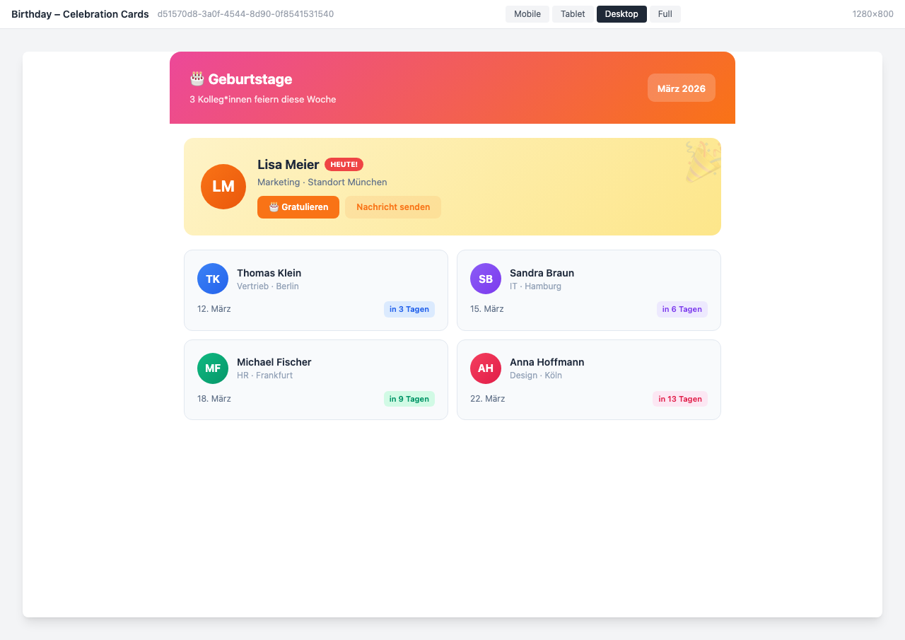 Geburtstags-Widget Thumbnail