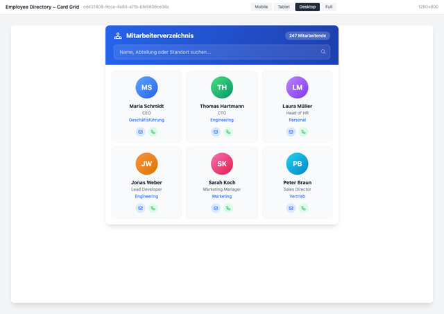 Mitarbeiter-Verzeichnis Thumbnail