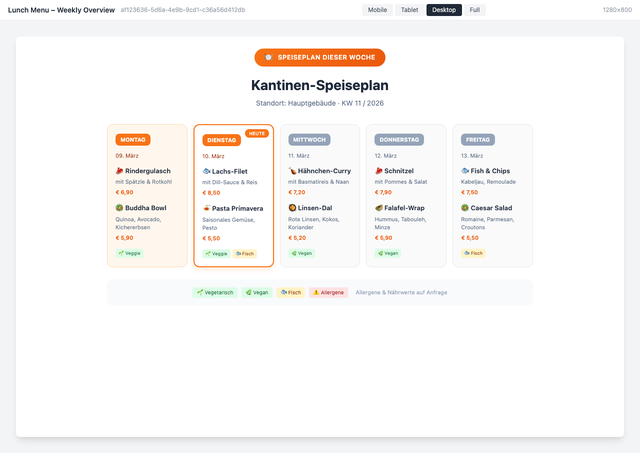 Kantinen-Speiseplan Thumbnail
