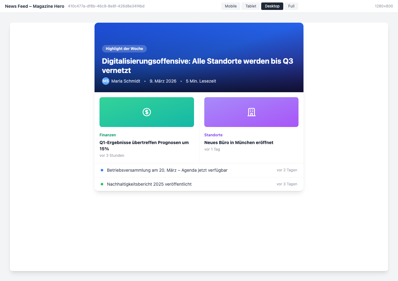 News Feed Widget Thumbnail
