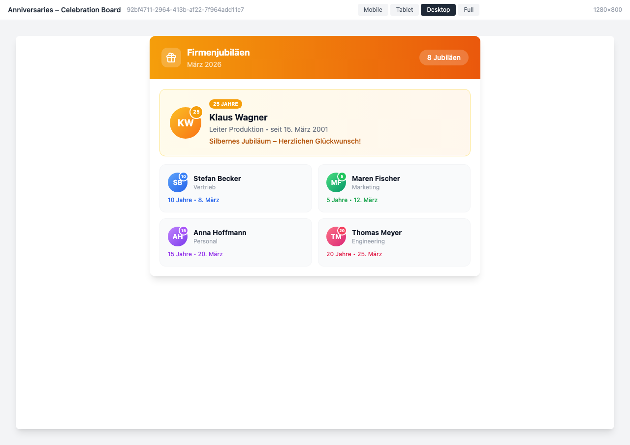 Staffbase Onboarding Checklist Widget Screenshot