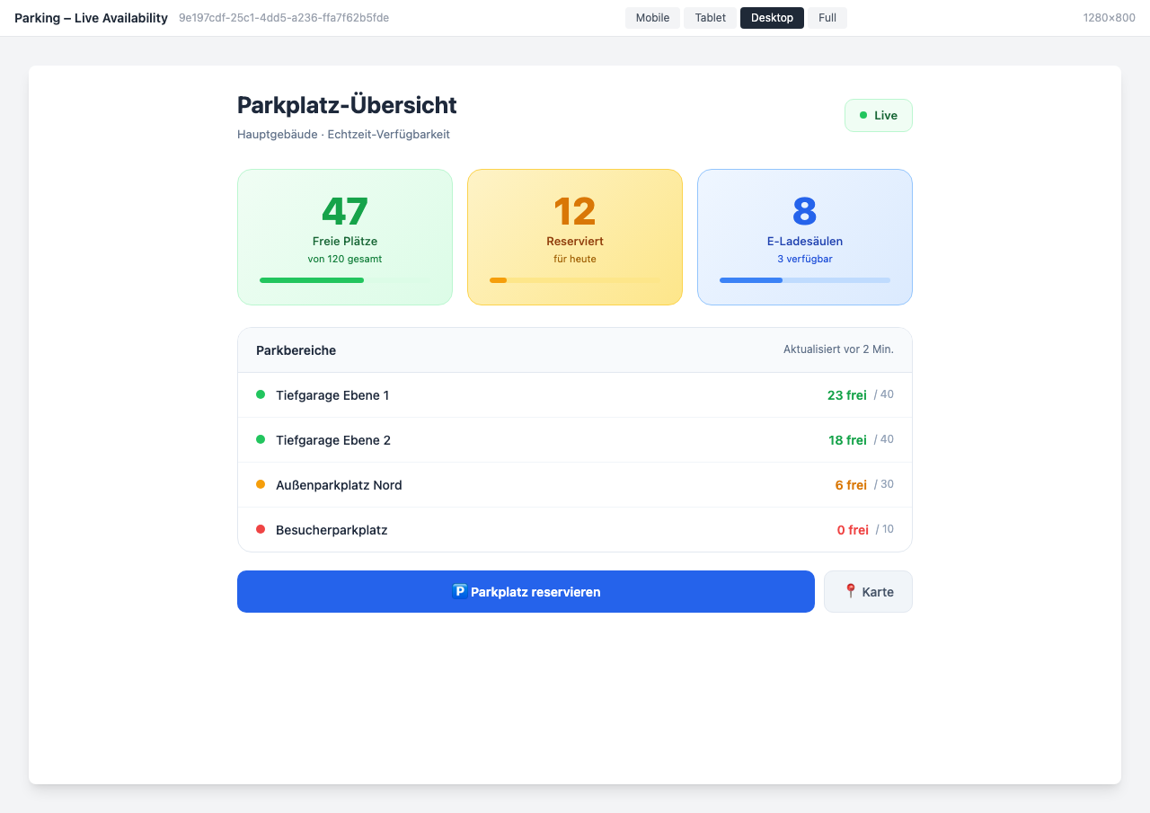 Parking Management Screenshot